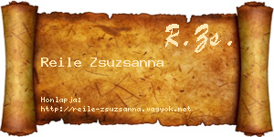 Reile Zsuzsanna névjegykártya